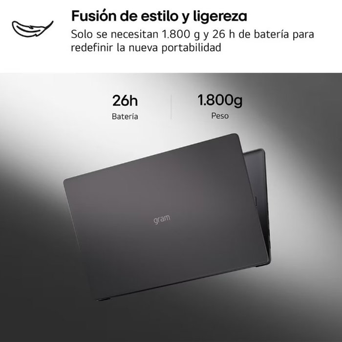 LG Gram 16UD55U-G.AX55BN con AMD Ryzen AI 5, 16 GB RAM y 512 GB SSD LG Gram 16UD55U-G.AX55BN con AMD Ryzen AI 5, 16 GB RAM y 512 GB SSD